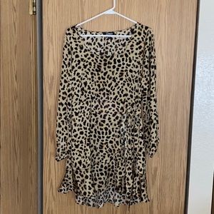 Express cheetah mini dress